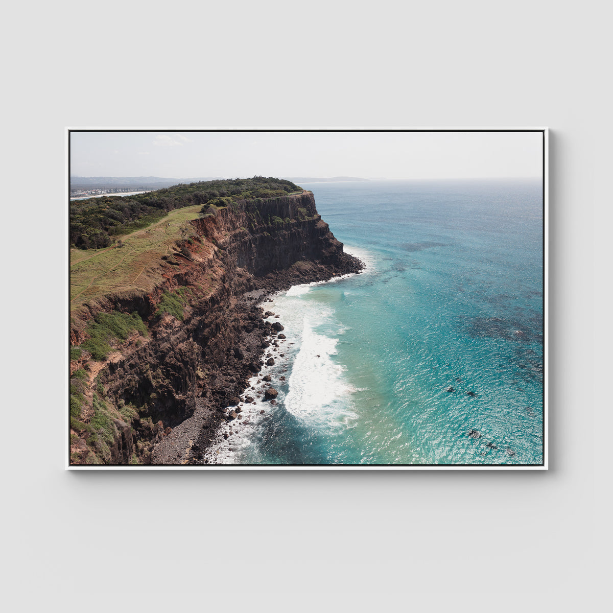 Edge of the Land - Lennox Head - Fine Art Print - Float Frame Canvas - White - Landscape