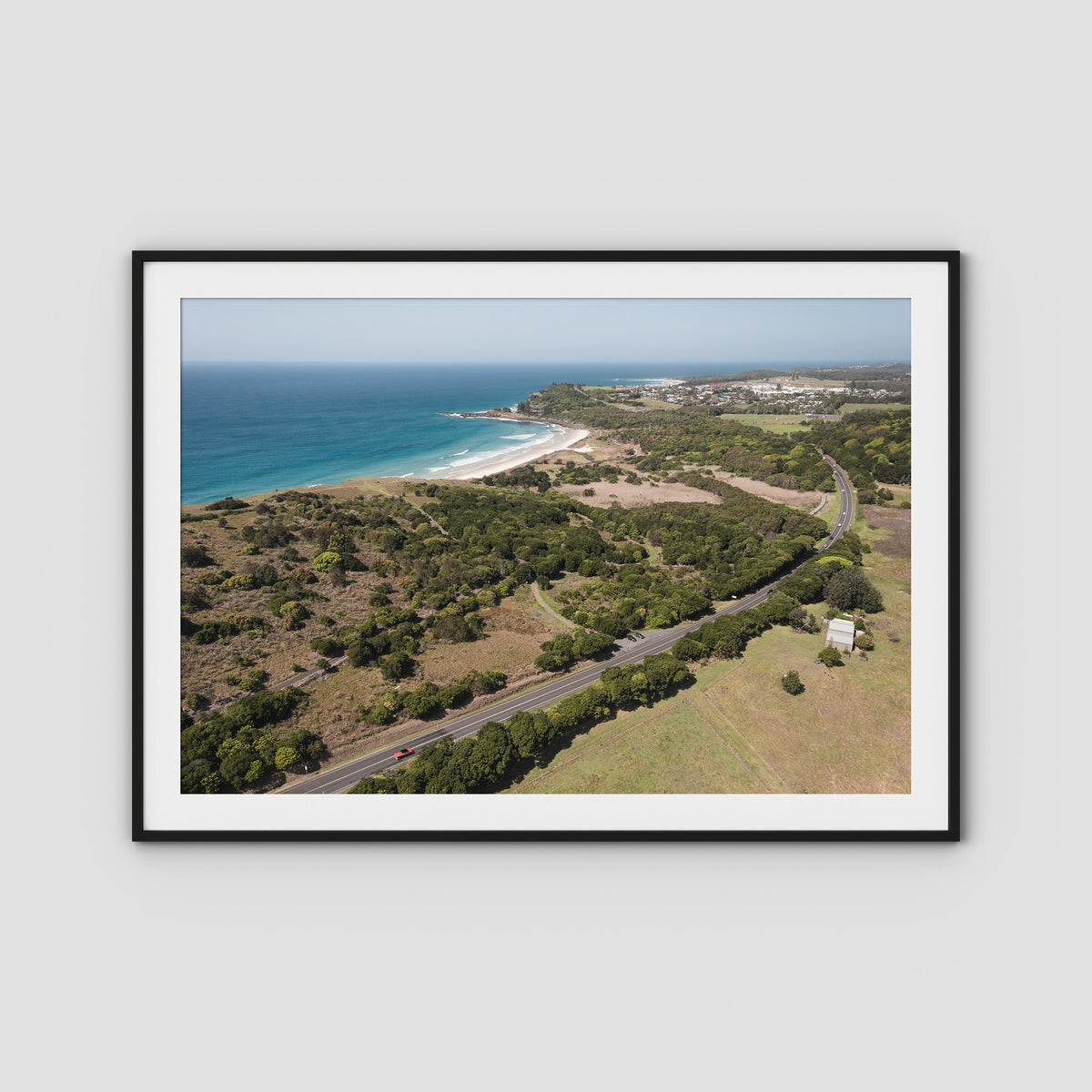 Coastal Road to Lennox - Fine Art Print - Traditional Frame - Black - Landscape