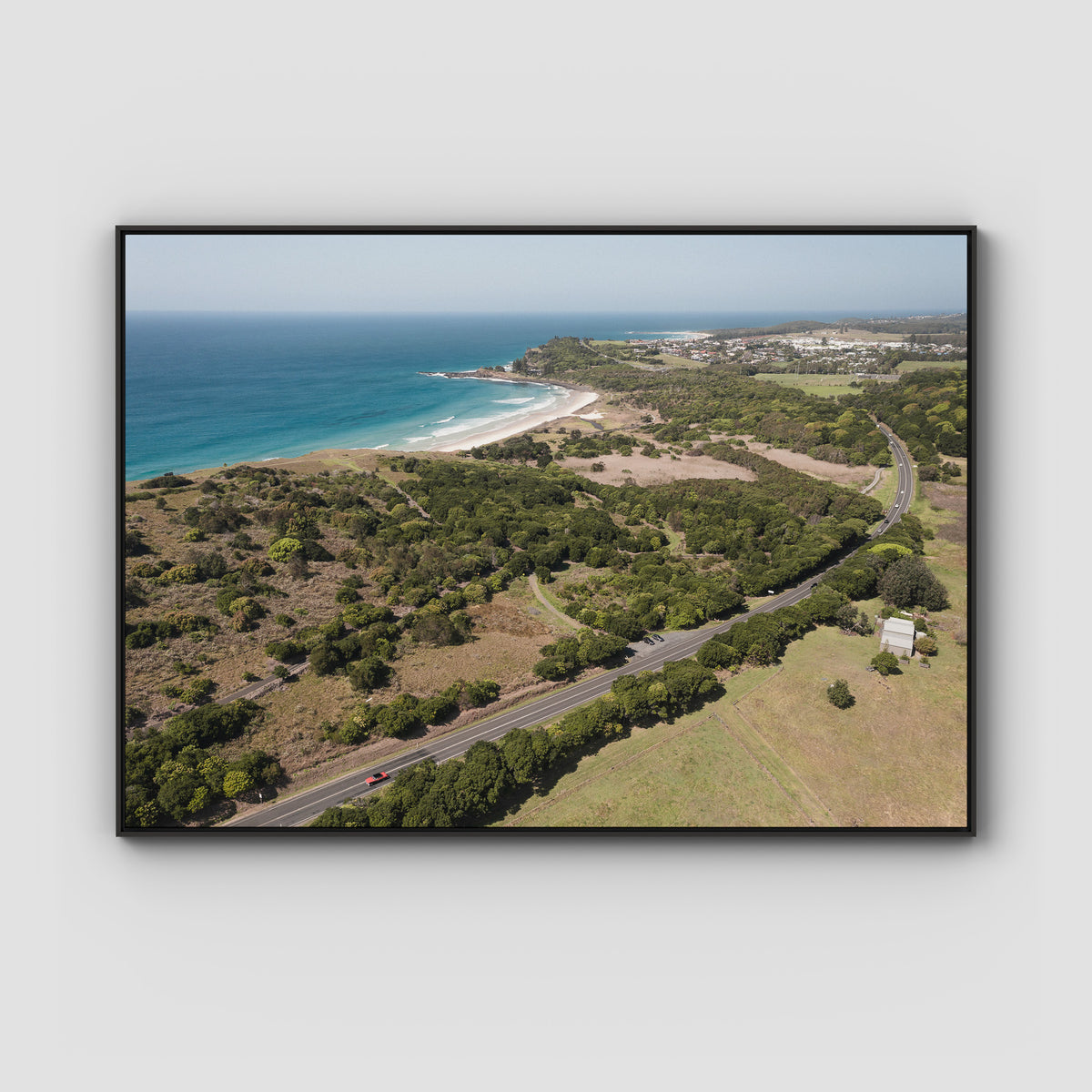Coastal Road to Lennox - Fine Art Print - Float Frame Canvas - Black - Landscape