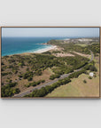 Coastal Road to Lennox - Fine Art Print - Float Frame Canvas - Raw Oak - Landscape