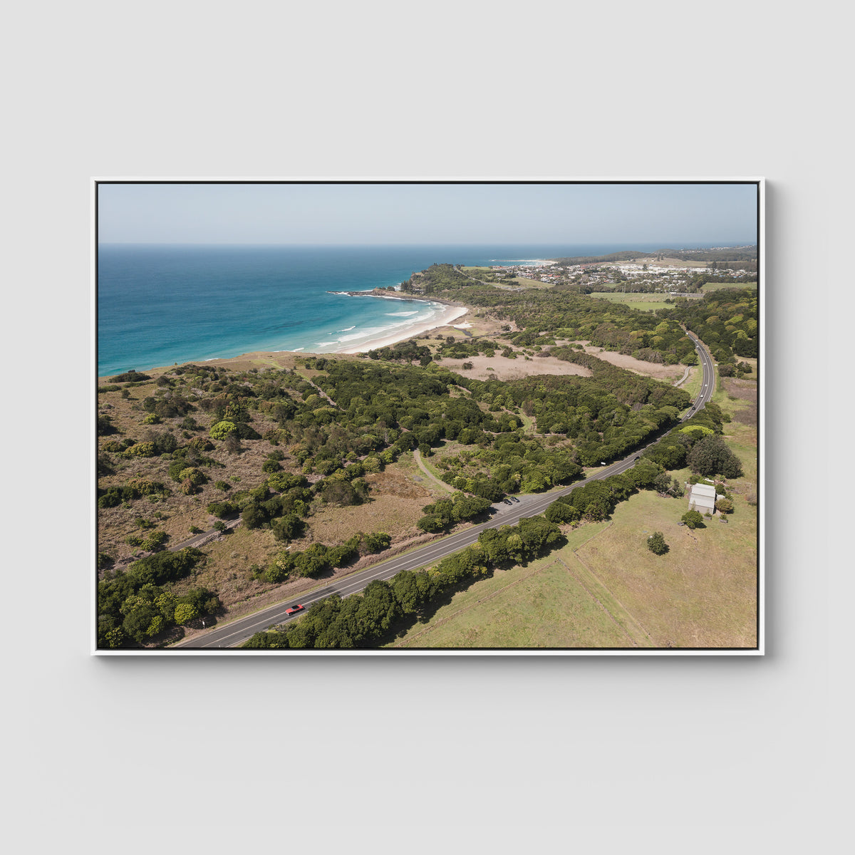 Coastal Road to Lennox - Fine Art Print - Float Frame Canvas - White - Landscape