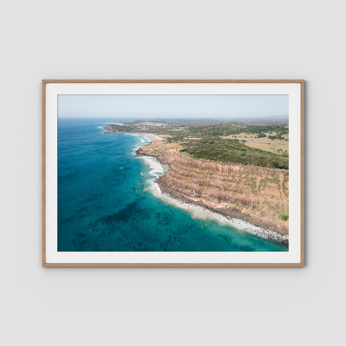 Lennox Headline - Fine Art Print - Traditional Frame - Raw Oak - Landscape