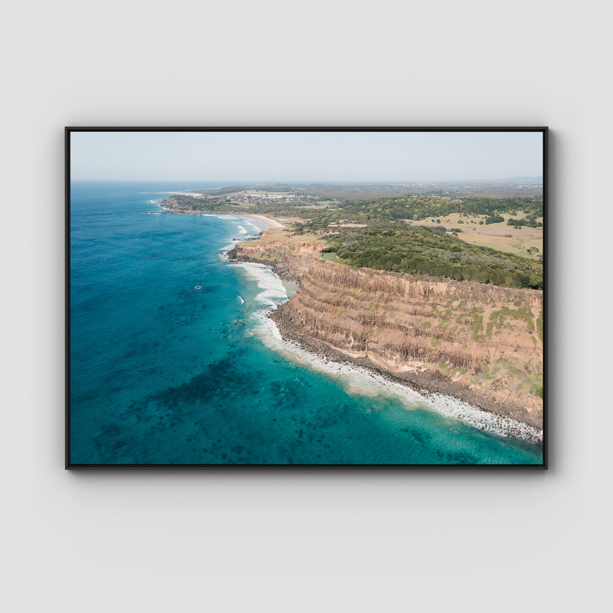 Lennox Headline - Fine Art Print - Float Frame Canvas - Black - Landscape