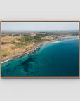 Lennox Coastal Curve - Fine Art Print - Float Frame Canvas - Raw Oak - Landscape