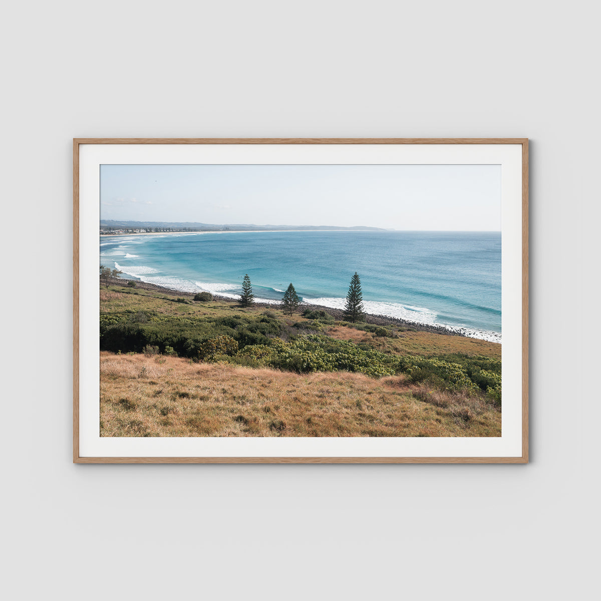 Lennox Ridge View - Fine Art Print - Traditional Frame - Raw Oak - Landscape