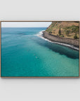 The Lineup - Lennox Head - Fine Art Print - Float Frame Canvas - Raw Oak - Landscape