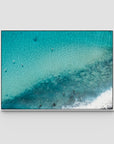 Turquoise Top Down - Lennox Head - Fine Art Print - Float Frame Canvas - White - Landscape