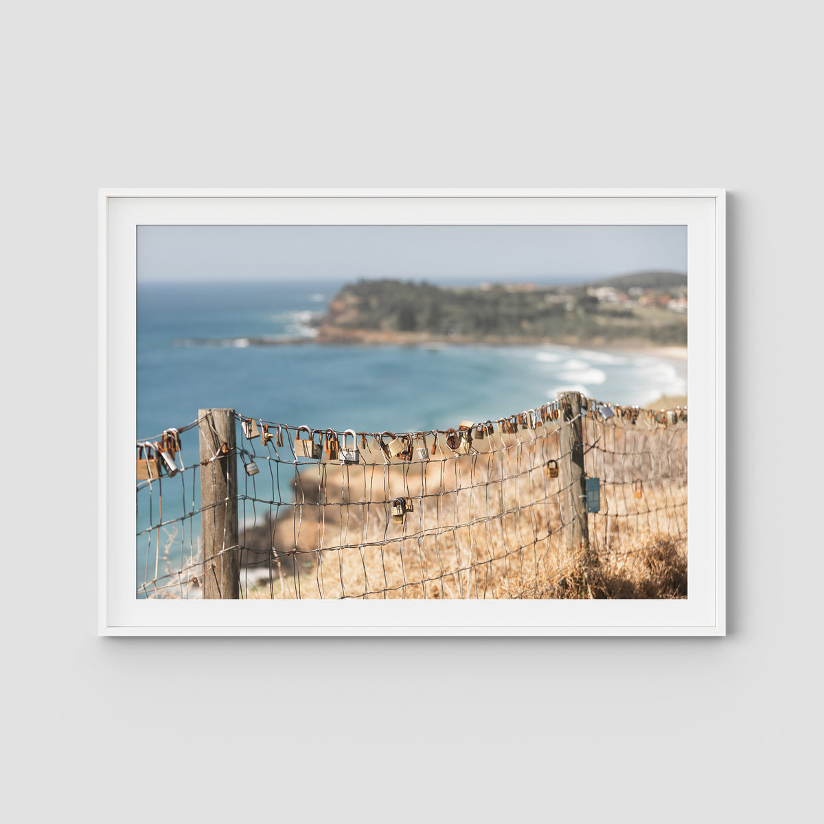 Love Locks of Lennox - Fine Art Print - Traditional Frame - White - Landscape