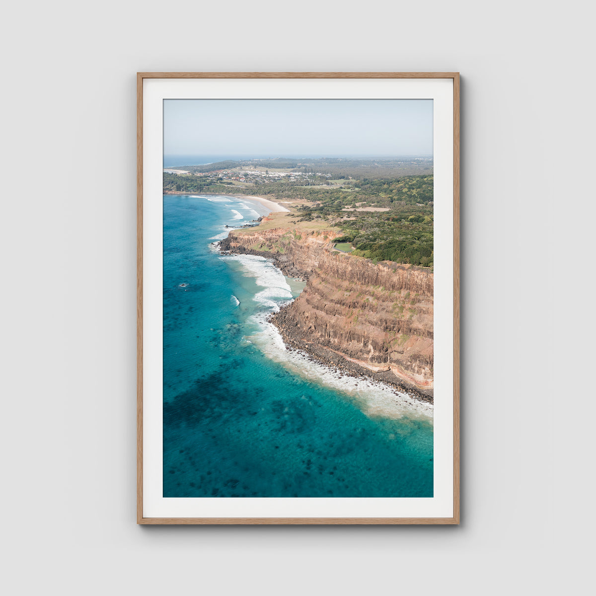 Lennox Headline - Fine Art Print - Traditional Frame - Raw Oak - Portrait