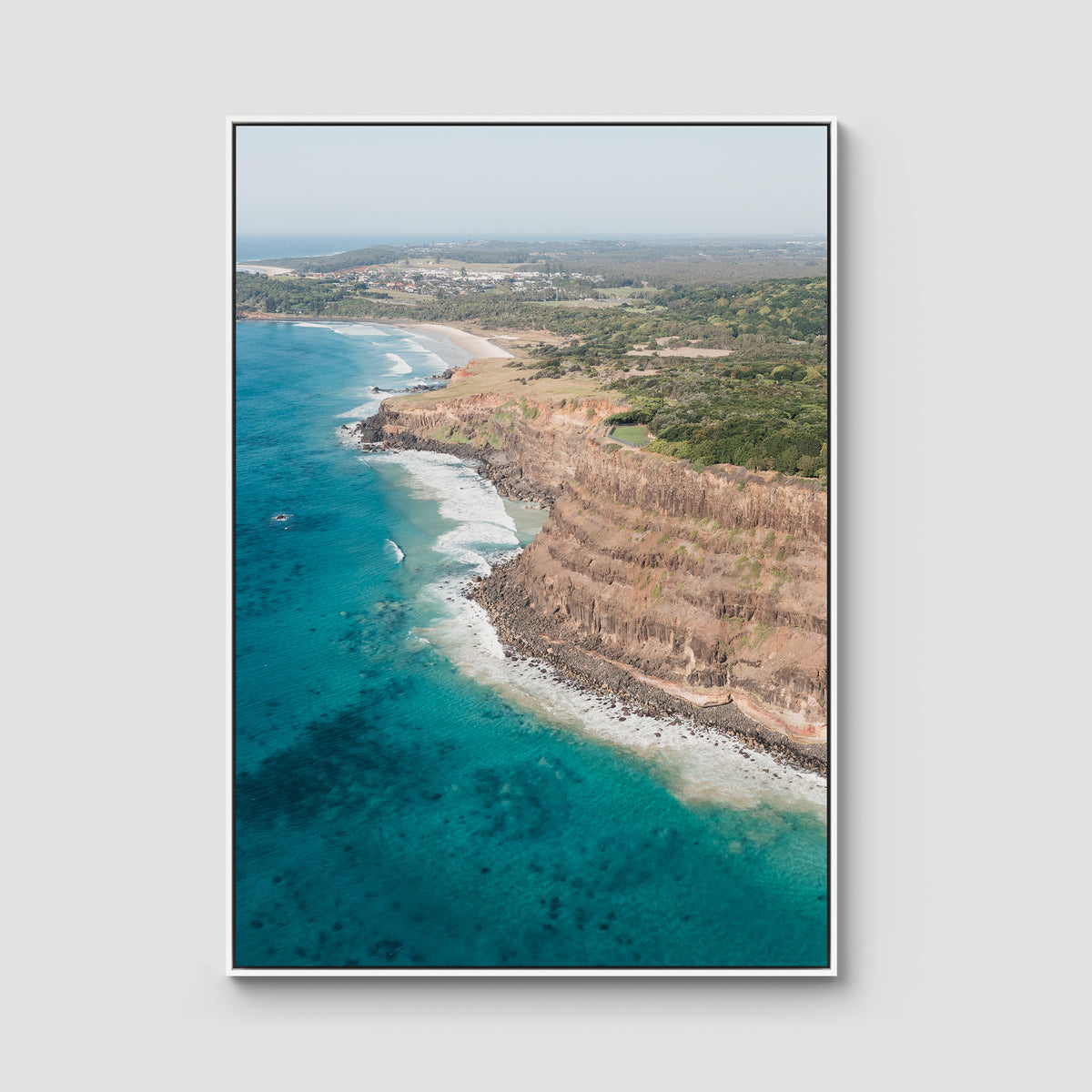 Lennox Headline - Fine Art Print - Float Frame Canvas - White - Portrait