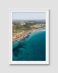 Lennox Coastal Curve - Fine Art Print - Traditional Frame - White - Portrait