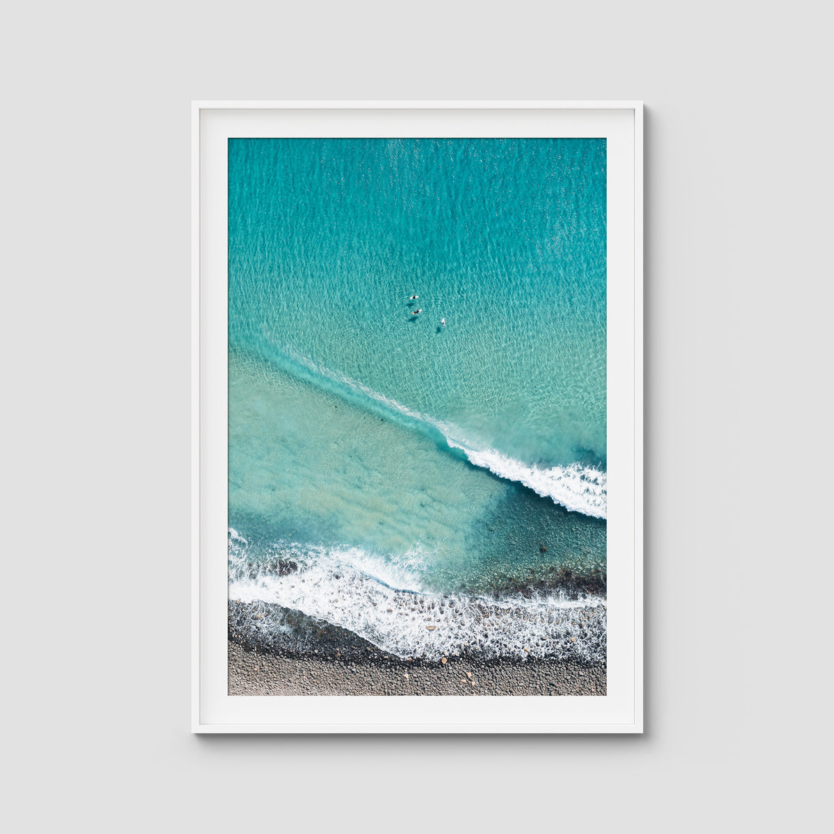 Lennox Top Down - Fine Art Print - Traditional Frame - White - Portrait