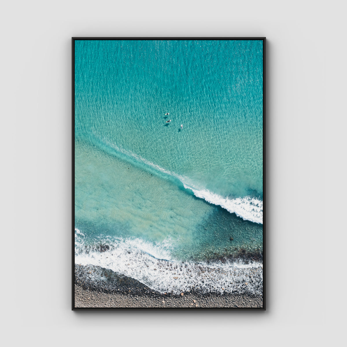 Lennox Top Down - Fine Art Print - Float Frame Canvas - Black - Portrait