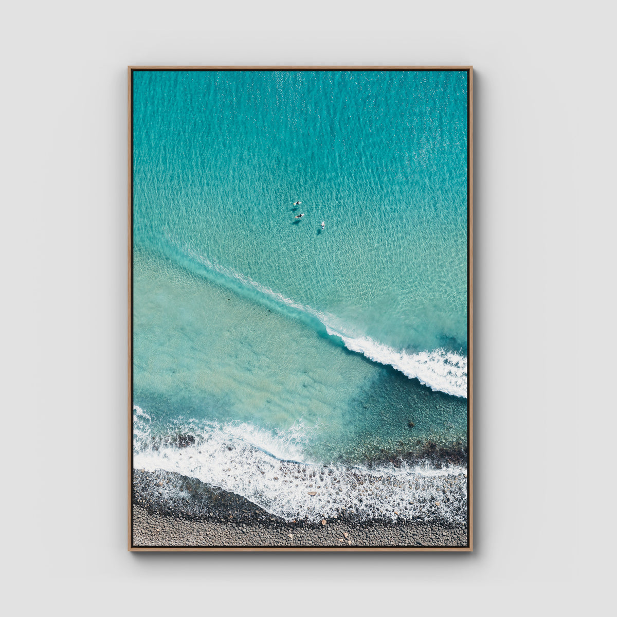 Lennox Top Down - Fine Art Print - Float Frame Canvas - Raw Oak - Portrait