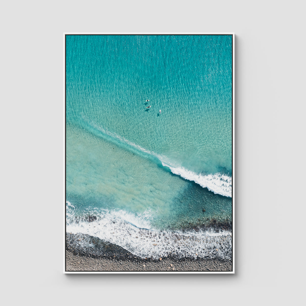 Lennox Top Down - Fine Art Print - Float Frame Canvas - White - Portrait