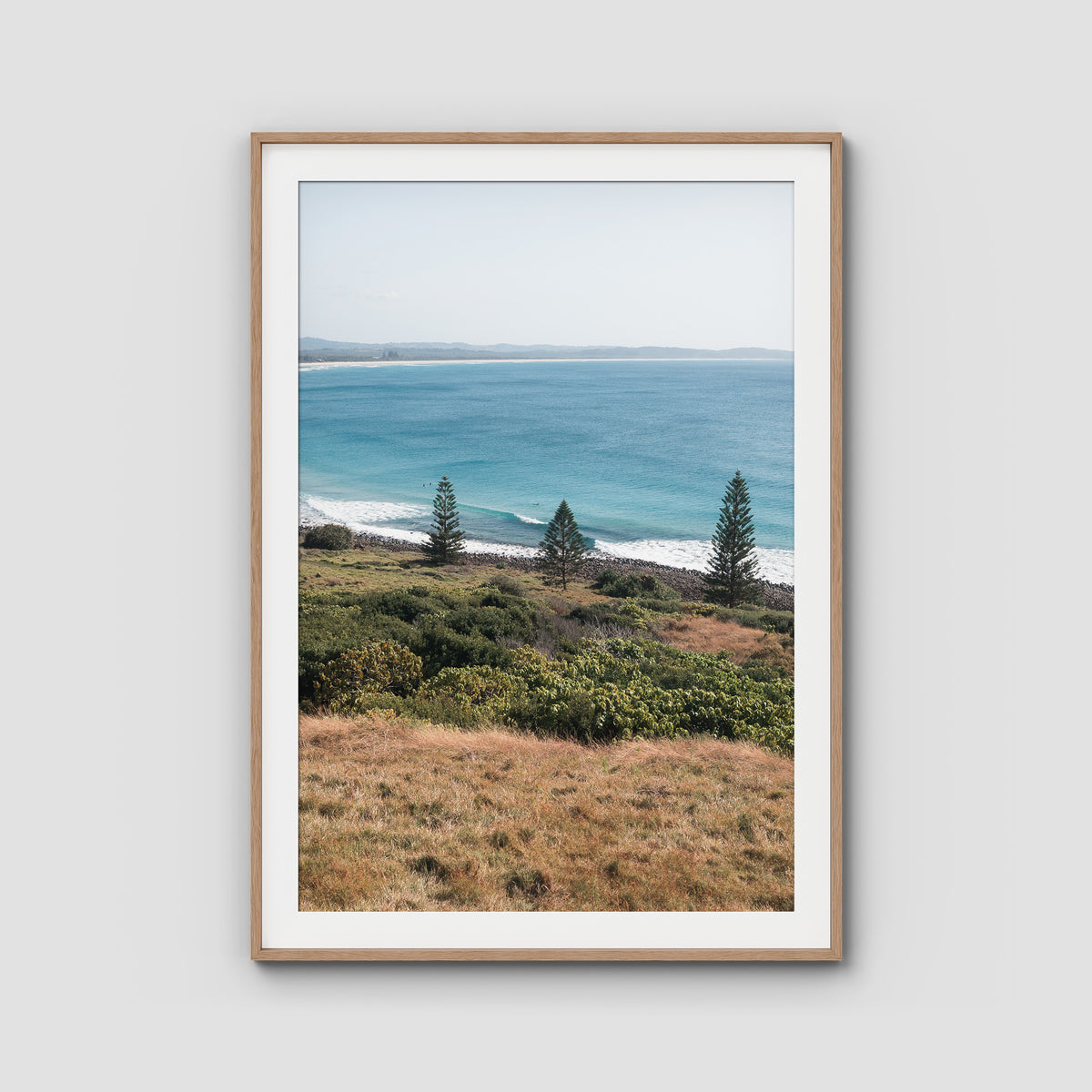 Lennox Ridge View - Fine Art Print - Traditional Frame - Raw Oak - Portrait