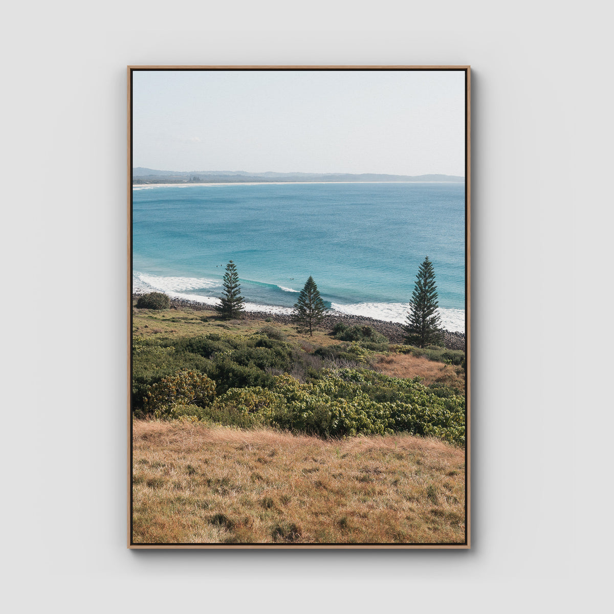 Lennox Ridge View - Fine Art Print - Float Frame Canvas - Raw Oak - Portrait