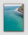The Lineup - Lennox Head - Fine Art Print - Float Frame Canvas - Raw Oak - Portrait