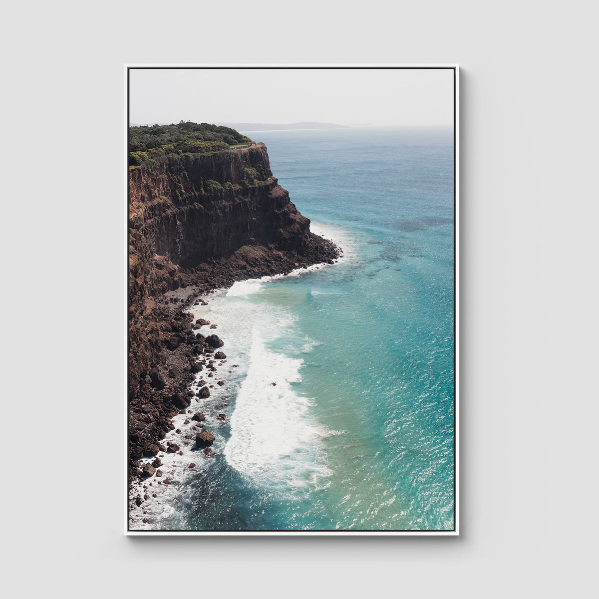 Edge of the Land - Lennox Head - Fine Art Print - Float Frame Canvas - White - Portrait