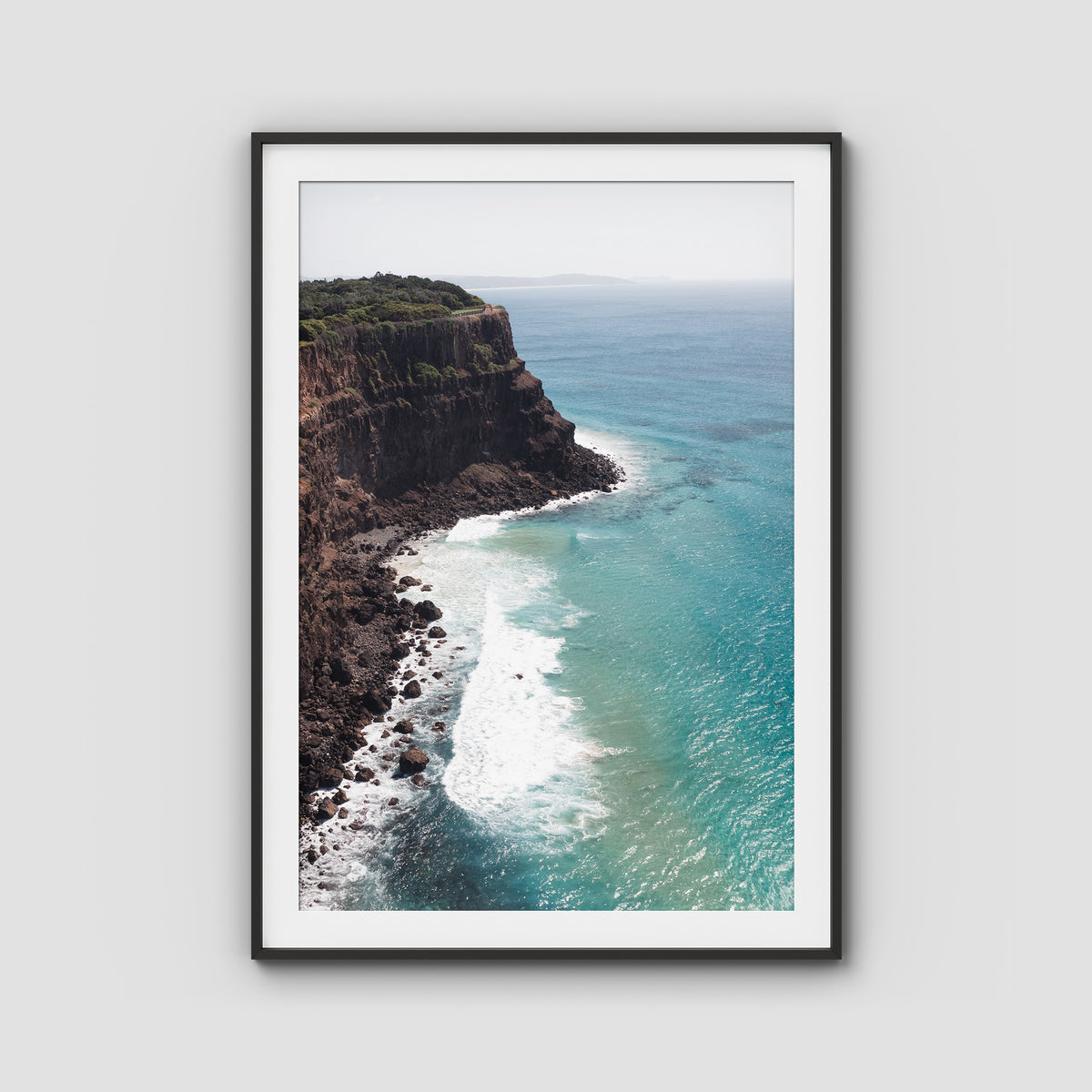 Edge of the Land - Lennox Head - Fine Art Print - Traditional Frame - Black - Portrait