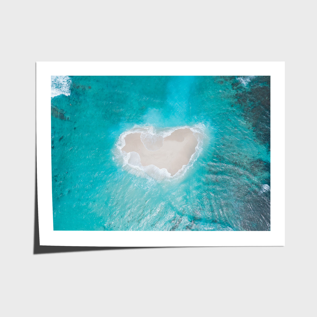 Love Heart Sand Bank - Mentawai - Art Print - Fine Art Paper - Unframed Print - Landscape