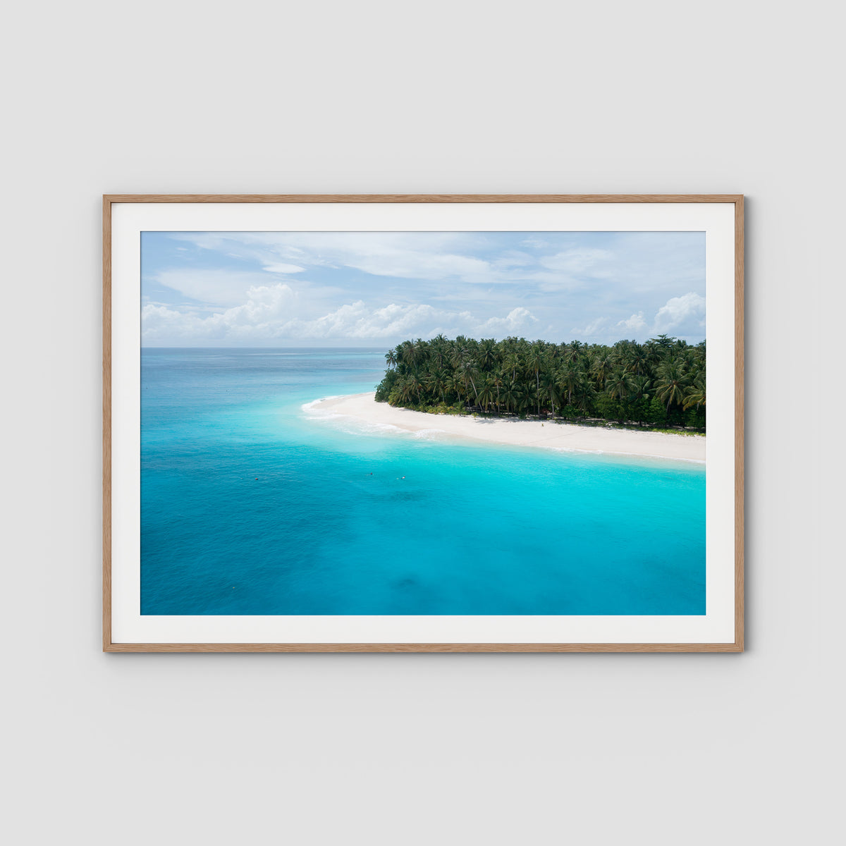 Island Blues - Mentawai - Art Print - Traditional Frame - Raw Oak - Landscape