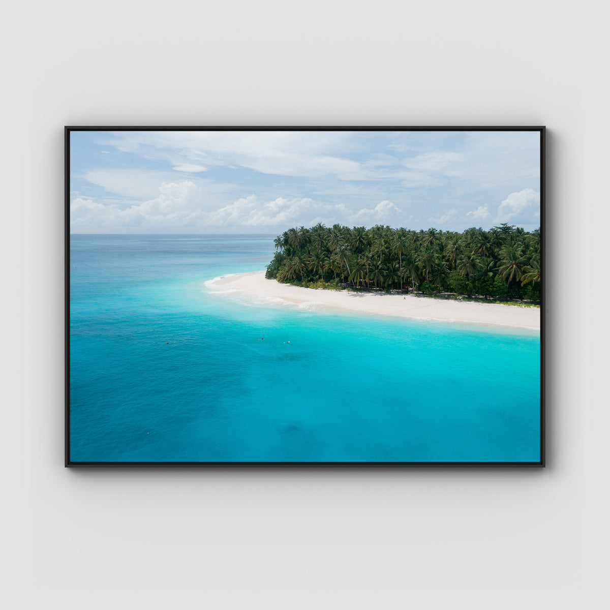 Island Blues - Mentawai - Art Print - Float Frame Canvas - Black - Landscape