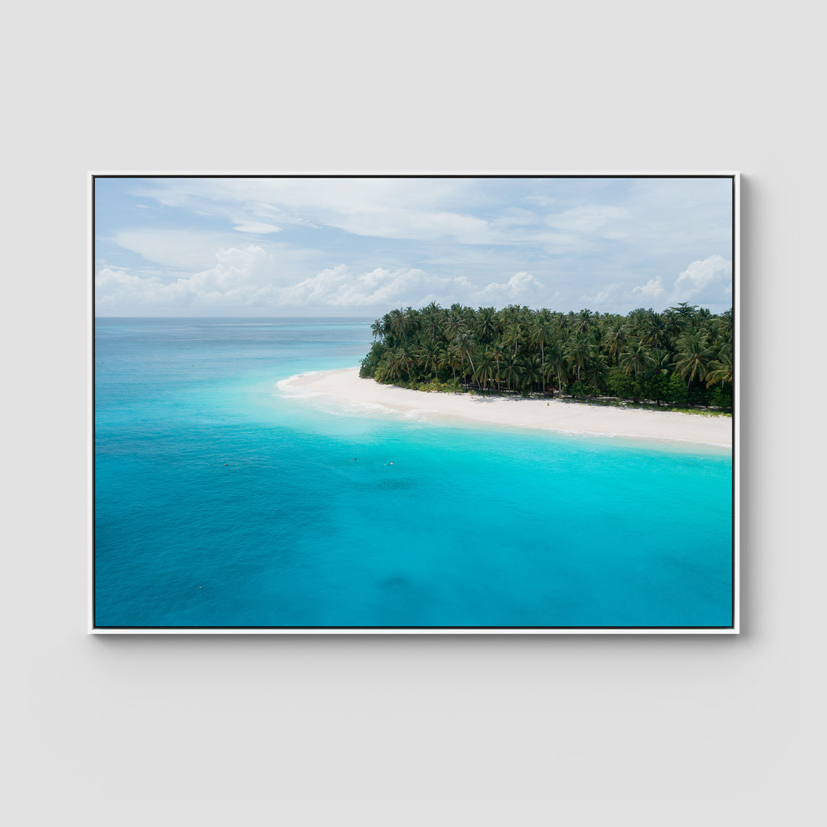 Island Blues - Mentawai - Art Print - Float Frame Canvas - White - Landscape
