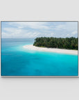 Island Blues - Mentawai - Art Print - Float Frame Canvas - White - Landscape