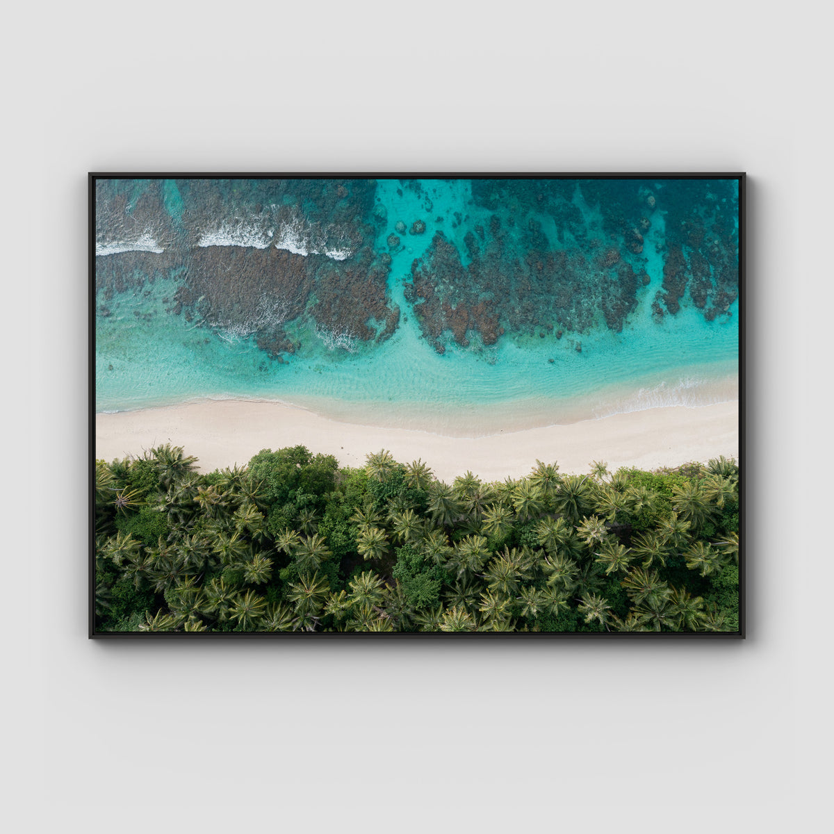 Island Symmetry - Mentawai - Art Print - Float Frame Canvas - Black - Landscape
