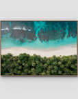 Island Symmetry - Mentawai - Art Print - Float Frame Canvas - Raw Oak - Landscape