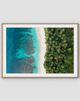 Island Symmetry ii - Mentawai - Art Print - Traditional Frame - Raw Oak - Landscape