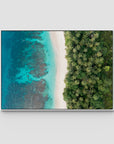 Island Symmetry ii - Mentawai - Art Print - Float Frame Canvas - White - Landscape