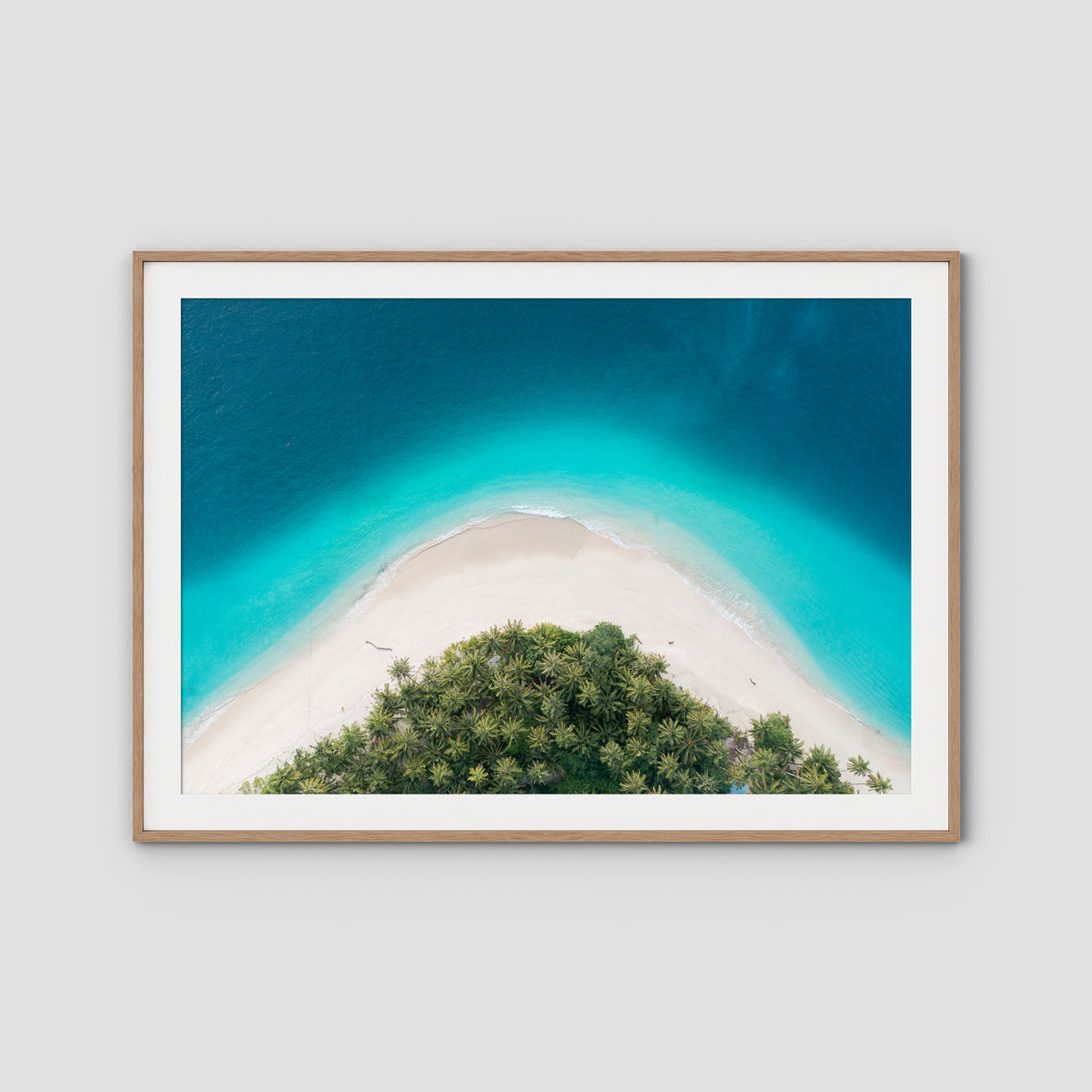 Island Symmetry iii - Mentawai - Art Print - Traditional Frame - Raw Oak - Landscape