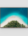 Island Symmetry iii - Mentawai - Art Print - Float Frame Canvas - Raw Oak - Landscape