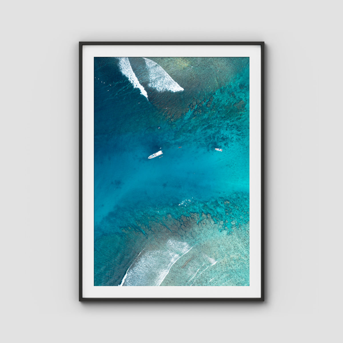 Hollow Trees Channel - Mentawai - Art Print - Traditional Frame - Black - Portrait