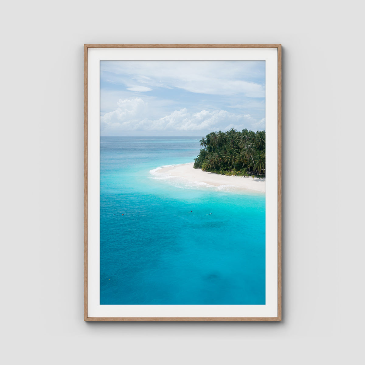 Island Blues - Mentawai - Art Print - Traditional Frame - Raw Oak - Portrait