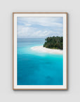 Island Blues - Mentawai - Art Print - Traditional Frame - Raw Oak - Portrait