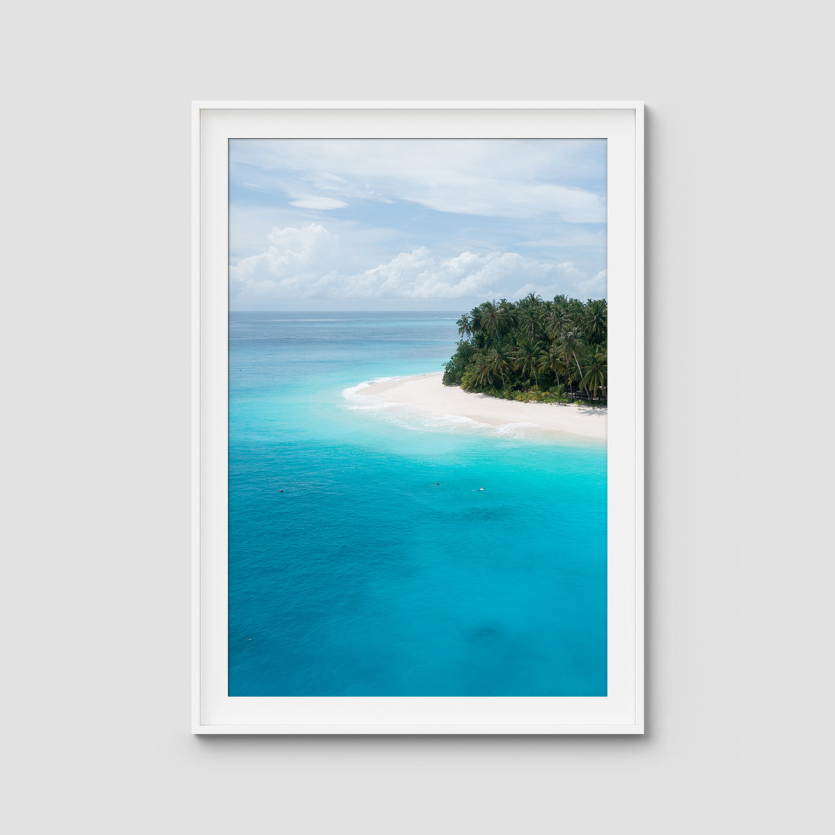 Island Blues - Mentawai - Art Print - Traditional Frame - White - Portrait