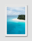 Island Blues - Mentawai - Art Print - Traditional Frame - White - Portrait