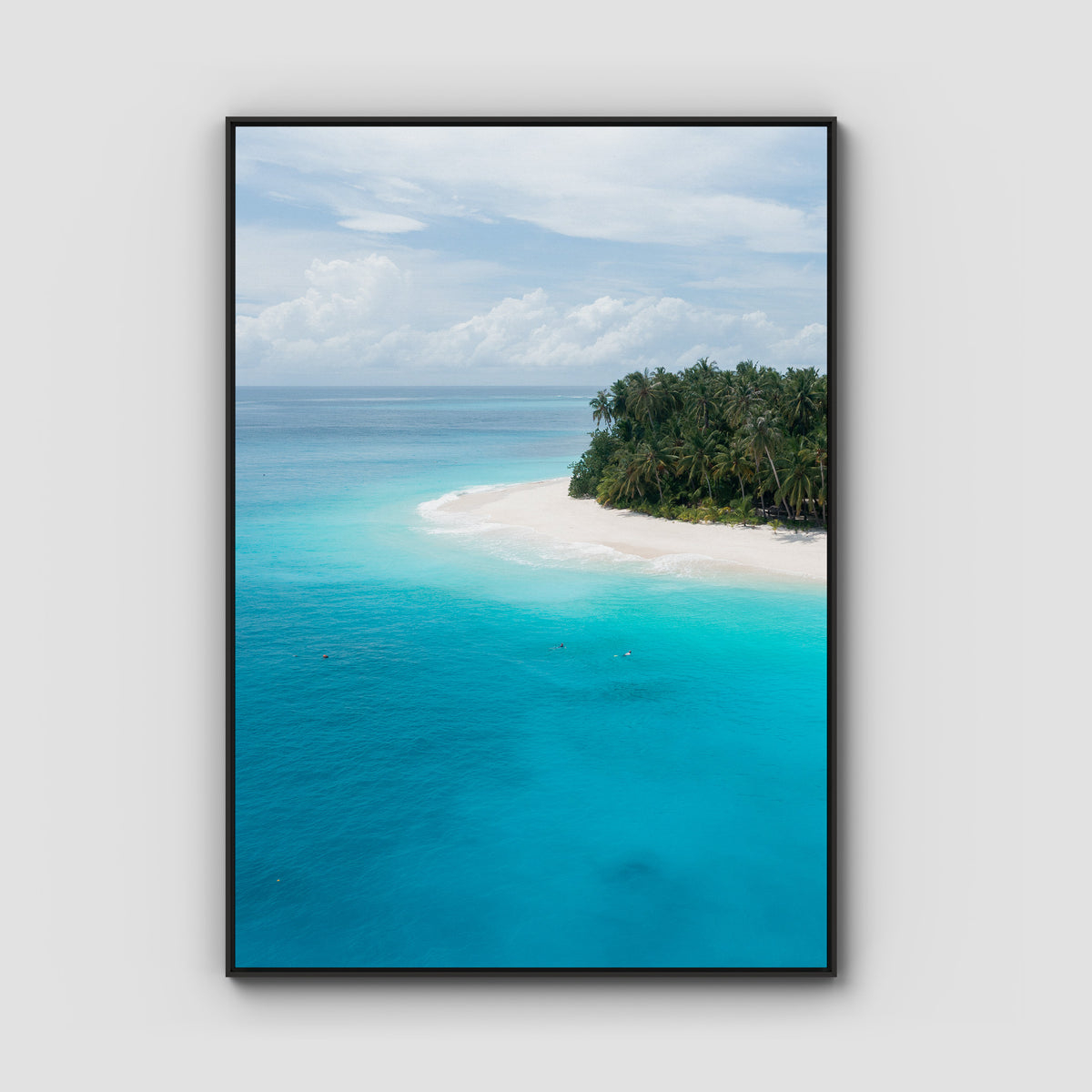 Island Blues - Mentawai - Art Print - Float Frame Canvas - Black - Portrait