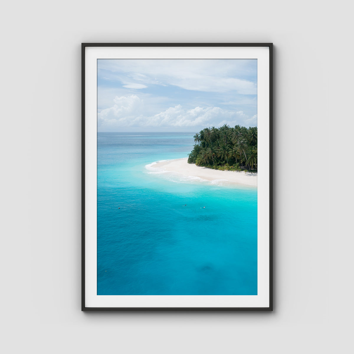Island Blues - Mentawai - Art Print - Traditional Frame - Black - Portrait