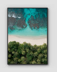 Island Symmetry - Mentawai - Art Print - Float Frame Canvas - Black - Portrait