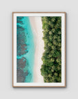 Island Symmetry ii - Mentawai - Art Print - Traditional Frame - Raw Oak - Portrait
