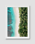 Island Symmetry ii - Mentawai - Art Print - Traditional Frame - White - Portrait