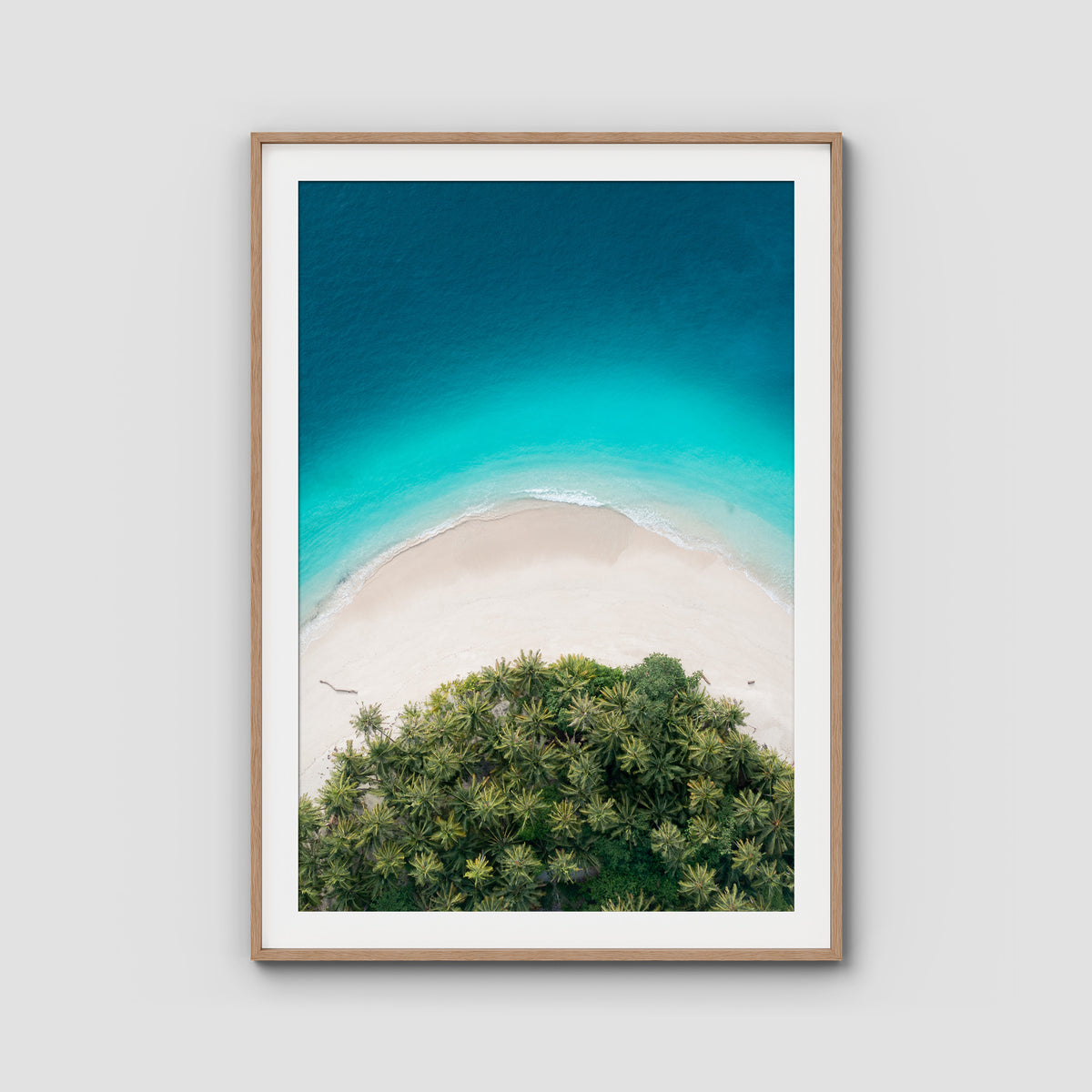 Island Symmetry iii - Mentawai - Art Print - Traditional Frame - Raw Oak - Portrait
