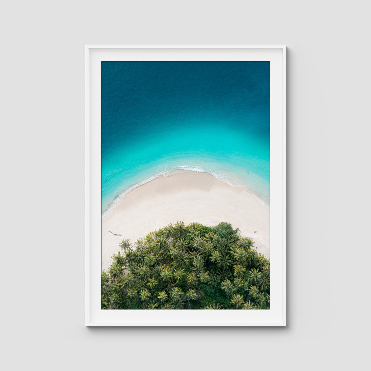 Island Symmetry iii - Mentawai - Art Print - Traditional Frame - White - Portrait