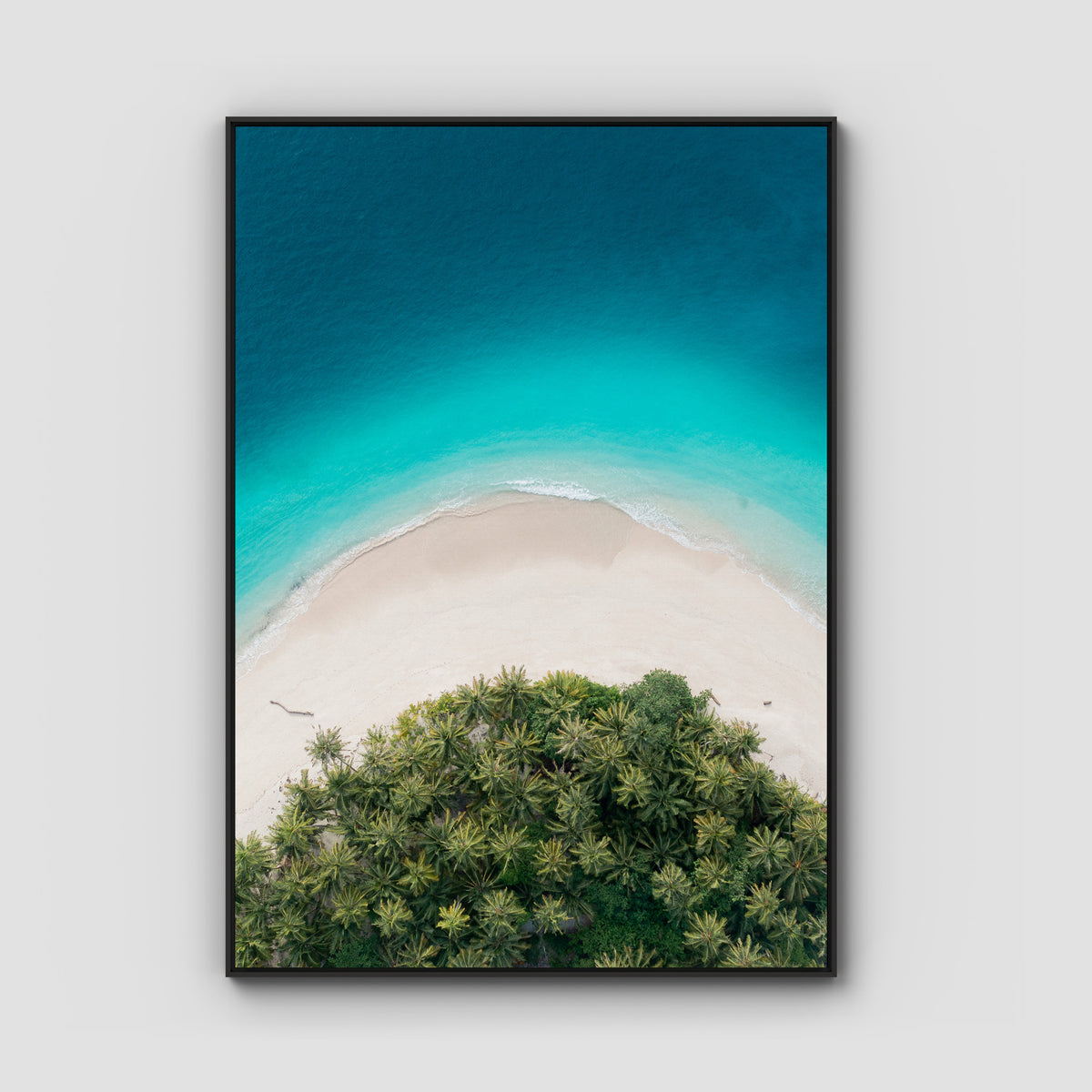 Island Symmetry iii - Mentawai - Art Print - Float Frame Canvas - Black - Portrait