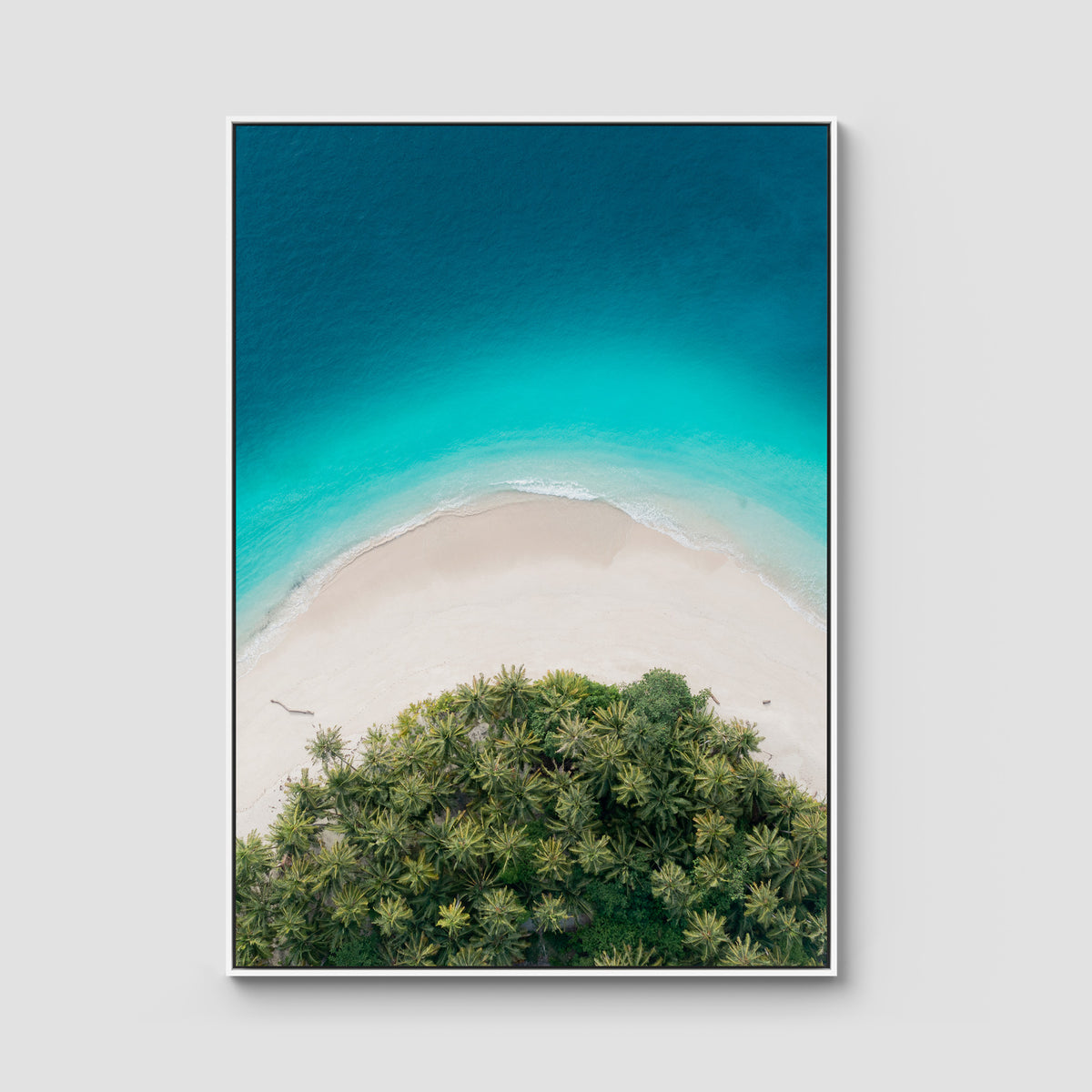 Island Symmetry iii - Mentawai - Art Print - Float Frame Canvas - White - Portrait