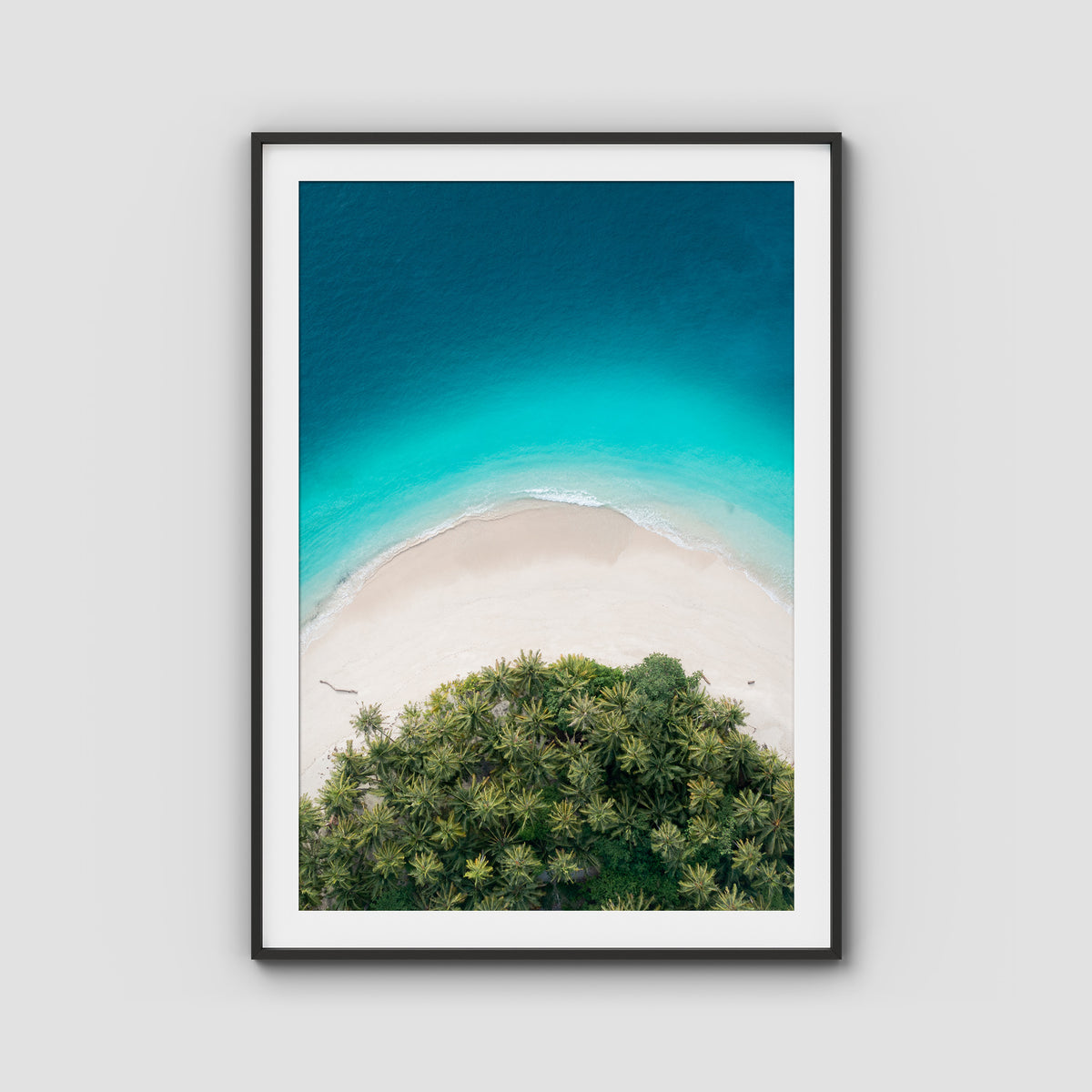 Island Symmetry iii - Mentawai - Art Print - Traditional Frame - Black - Portrait